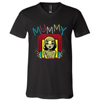 Mummy Deady Matching Mom Dad Halloween Pop Art Style V-Neck T-Shirt