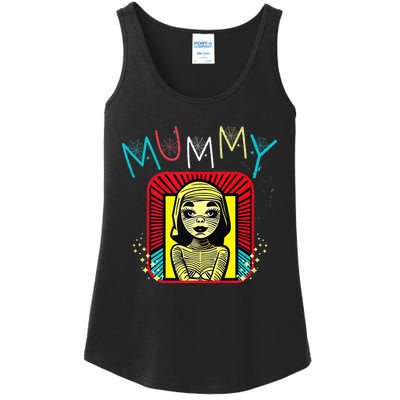 Mummy Deady Matching Mom Dad Halloween Pop Art Style Ladies Essential Tank