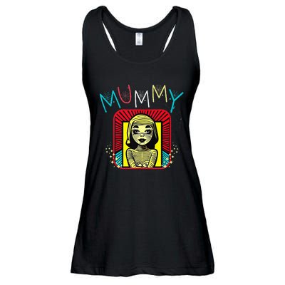 Mummy Deady Matching Mom Dad Halloween Pop Art Style Ladies Essential Flowy Tank