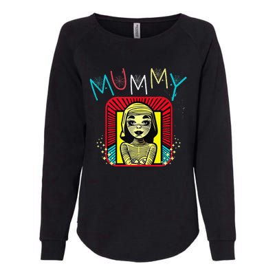 Mummy Deady Matching Mom Dad Halloween Pop Art Style Womens California Wash Sweatshirt