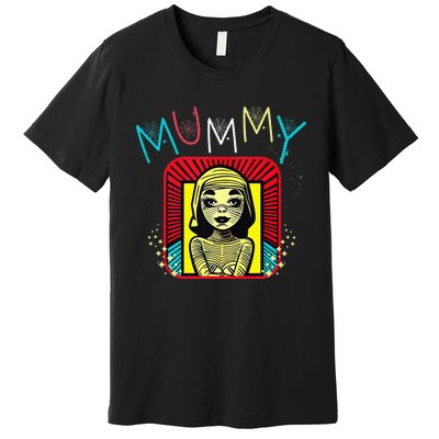 Mummy Deady Matching Mom Dad Halloween Pop Art Style Premium T-Shirt