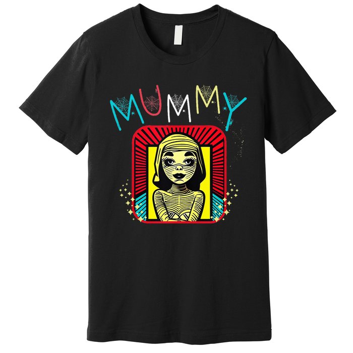 Mummy Deady Matching Mom Dad Halloween Pop Art Style Premium T-Shirt