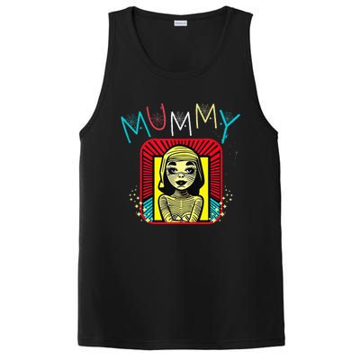 Mummy Deady Matching Mom Dad Halloween Pop Art Style PosiCharge Competitor Tank