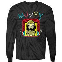 Mummy Deady Matching Mom Dad Halloween Pop Art Style Tie-Dye Long Sleeve Shirt