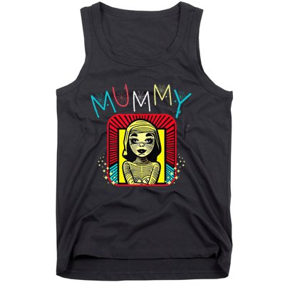 Mummy Deady Matching Mom Dad Halloween Pop Art Style Tank Top