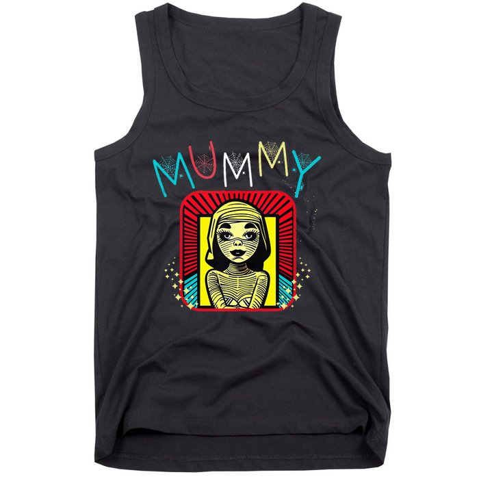 Mummy Deady Matching Mom Dad Halloween Pop Art Style Tank Top