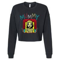 Mummy Deady Matching Mom Dad Halloween Pop Art Style Cropped Pullover Crew