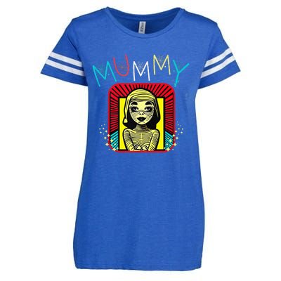 Mummy Deady Matching Mom Dad Halloween Pop Art Style Enza Ladies Jersey Football T-Shirt