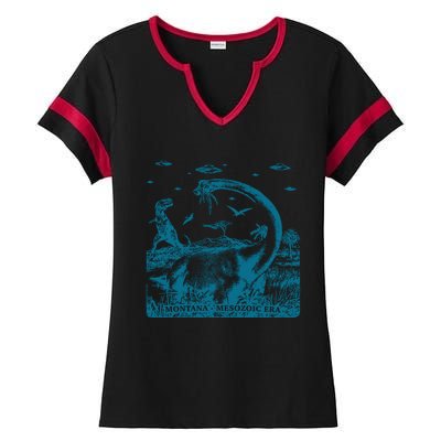 Montana Dinosaur Ladies Halftime Notch Neck Tee