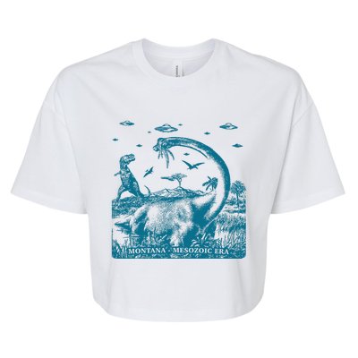 Montana Dinosaur Bella+Canvas Jersey Crop Tee