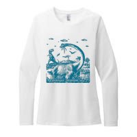 Montana Dinosaur Womens CVC Long Sleeve Shirt