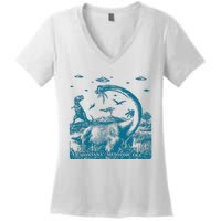 Montana Dinosaur Women's V-Neck T-Shirt