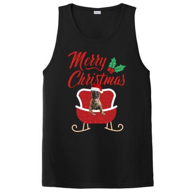 Malinois Dog Merry Christmas Design For The Holiday Season! PosiCharge Competitor Tank