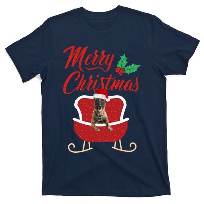 Malinois Dog Merry Christmas Design For The Holiday Season! T-Shirt