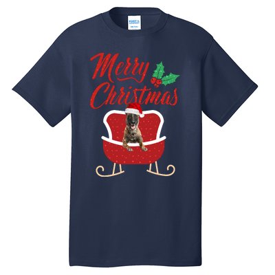 Malinois Dog Merry Christmas Design For The Holiday Season! Tall T-Shirt