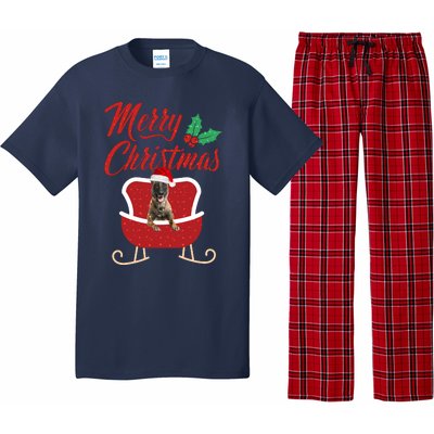 Malinois Dog Merry Christmas Design For The Holiday Season! Pajama Set