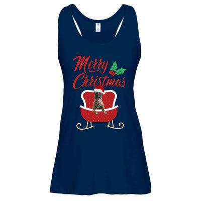 Malinois Dog Merry Christmas Design For The Holiday Season! Ladies Essential Flowy Tank