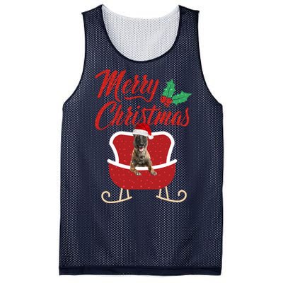 Malinois Dog Merry Christmas Design For The Holiday Season! Mesh Reversible Basketball Jersey Tank