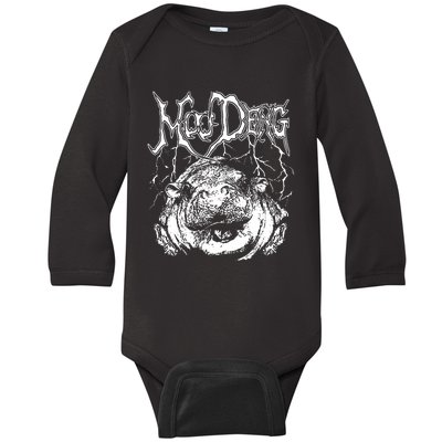 Moo Deng (Metal) Baby Long Sleeve Bodysuit