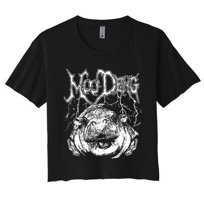 Moo Deng (Metal) Women's Crop Top Tee