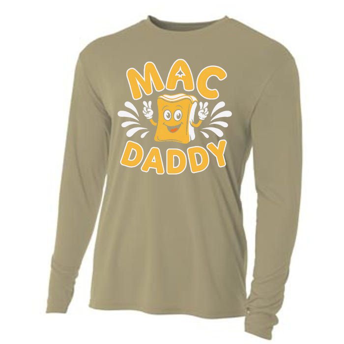 Mac Daddy Macaroni And Cheese Foodie Dad Gift Cooling Performance Long Sleeve Crew