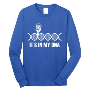 My Dna Microphone Sing Studio Record Singer Lyrics Artist Gift Long Sleeve Shirt