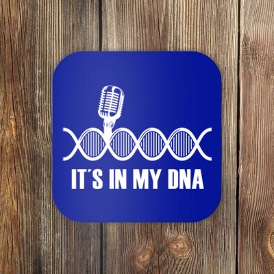 My Dna Microphone Sing Studio Record Singer Lyrics Artist Gift Coaster