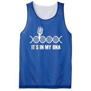 My Dna Microphone Sing Studio Record Singer Lyrics Artist Gift Mesh Reversible Basketball Jersey Tank