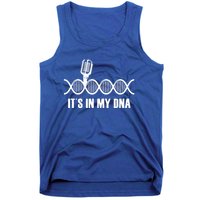 My Dna Microphone Sing Studio Record Singer Lyrics Artist Gift Tank Top