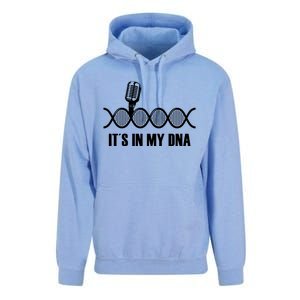 My Dna Microphone Sing Studio Record Singer Lyrics Artist Gift Unisex Surf Hoodie