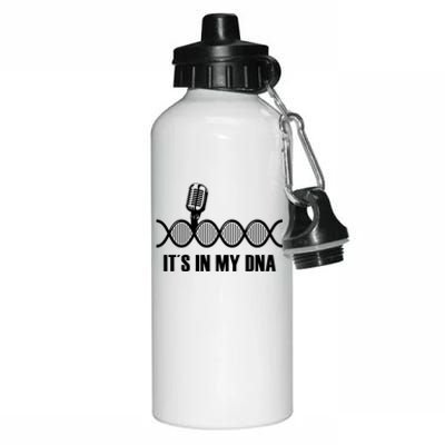 My Dna Microphone Sing Studio Record Singer Lyrics Artist Gift Aluminum Water Bottle 