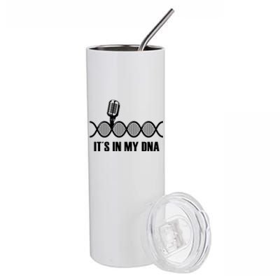 My Dna Microphone Sing Studio Record Singer Lyrics Artist Gift Stainless Steel Tumbler