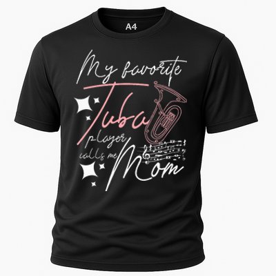 Mothers Day My Favorite Tuba Player Calls Me Mom Cooling Performance Crew T-Shirt