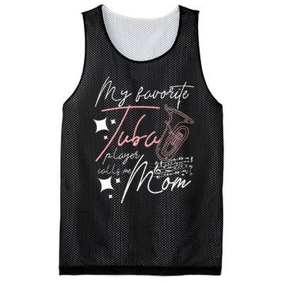 Mothers Day My Favorite Tuba Player Calls Me Mom Mesh Reversible Basketball Jersey Tank