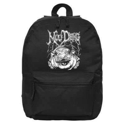 Moo Deng (Metal) 16 in Basic Backpack