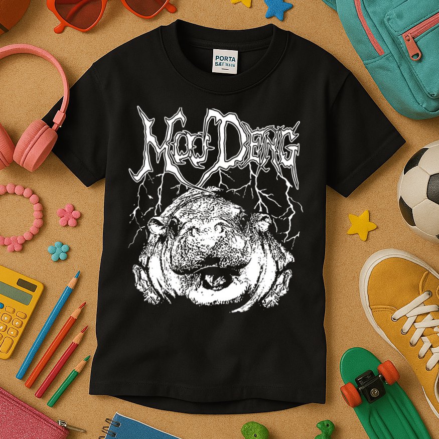 Moo Deng (Metal) Kids T-Shirt