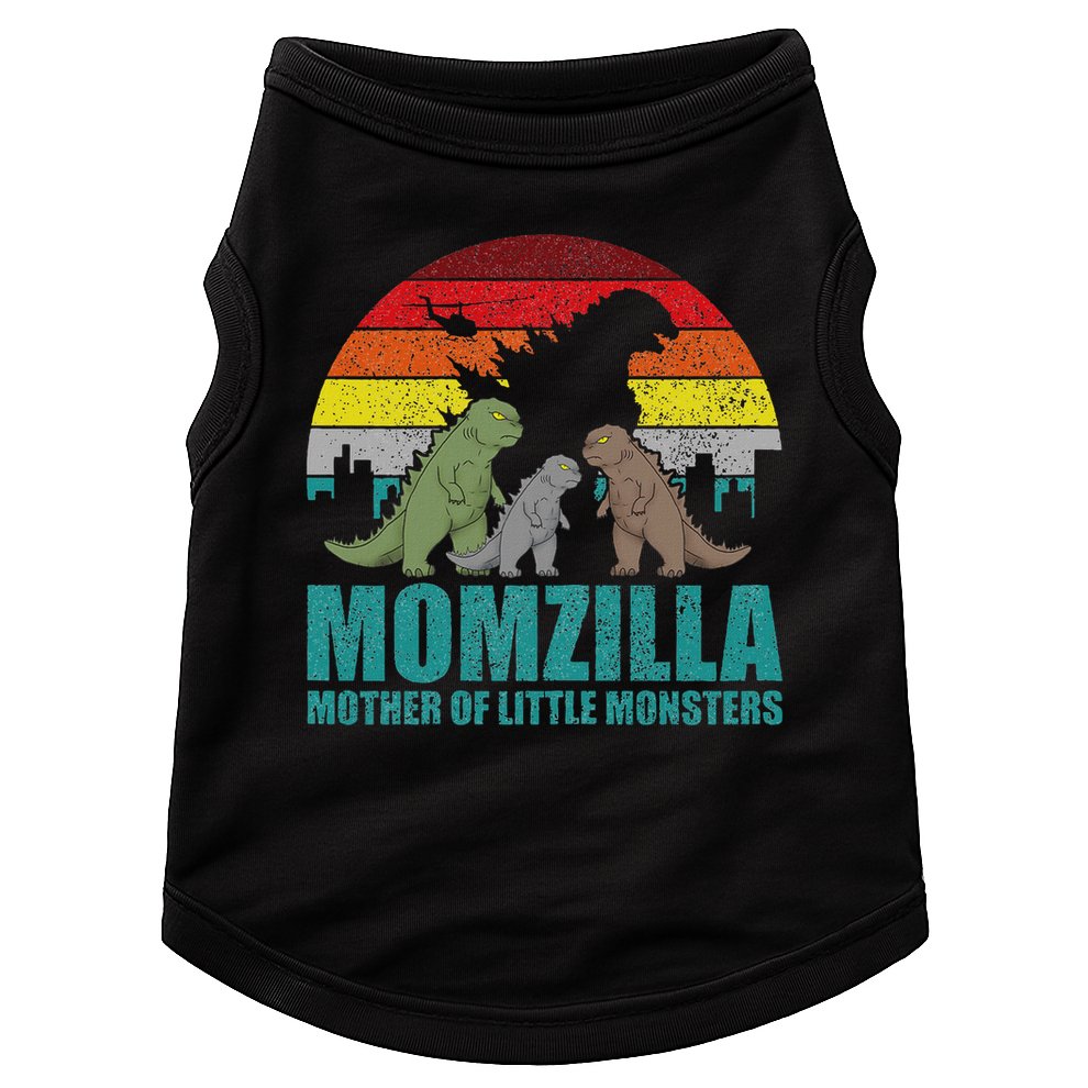 Mothers Day Momzilla Mother Of Little Monsters Doggie Tank