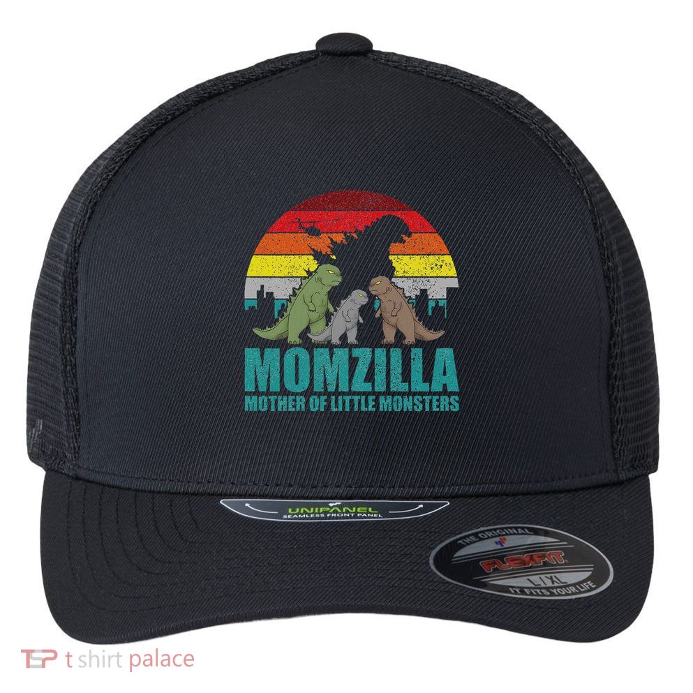 Mothers Day Momzilla Mother Of Little Monsters Flexfit Unipanel Trucker Cap