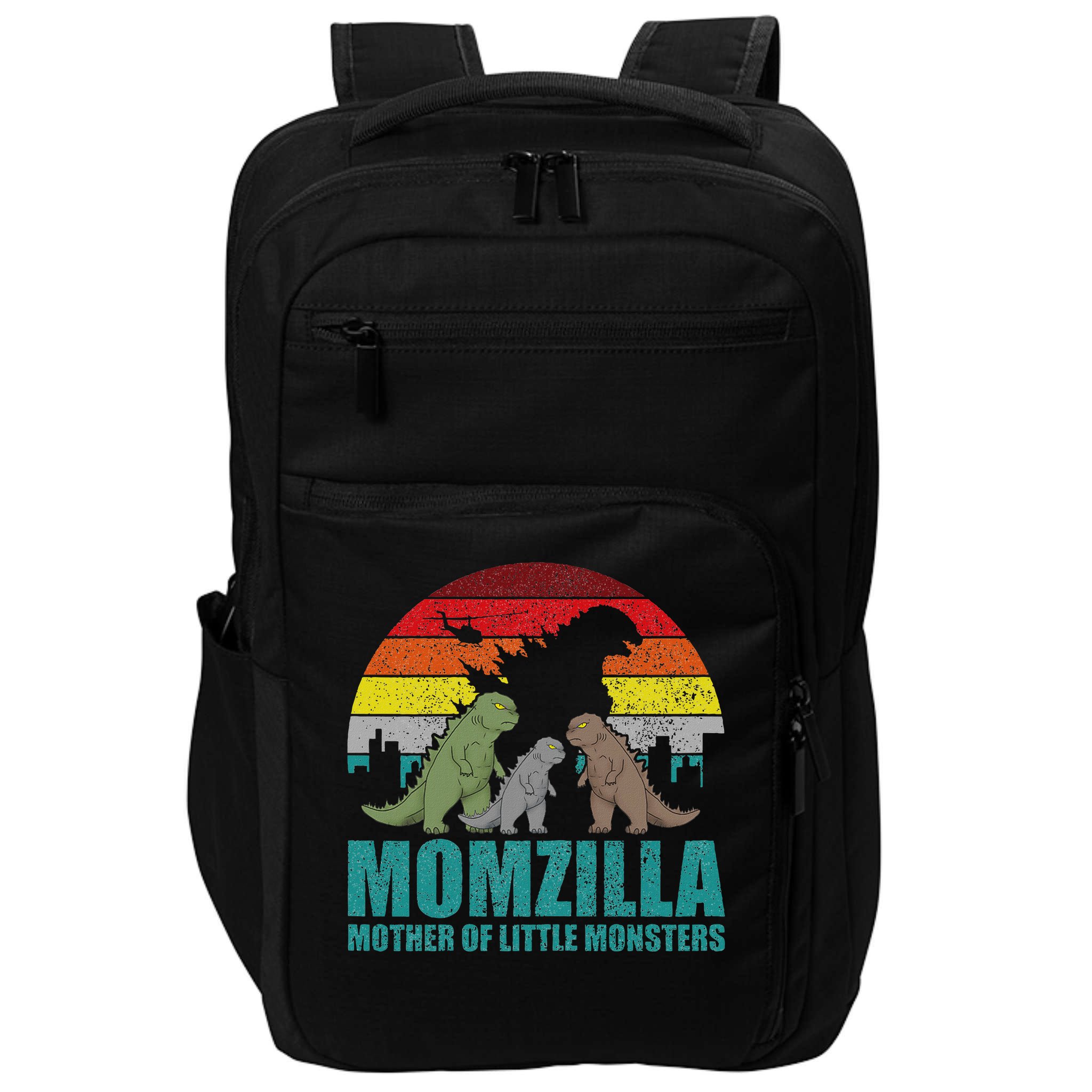 Mothers Day Momzilla Mother Of Little Monsters Impact Tech Backpack