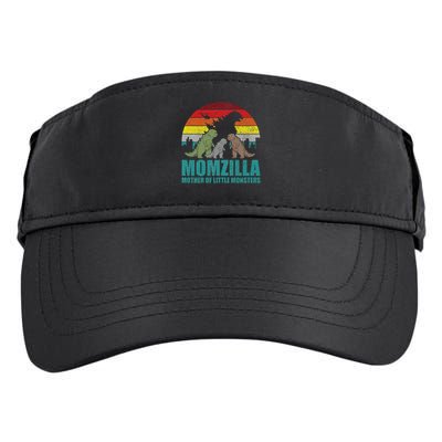Mothers Day Momzilla Mother Of Little Monsters Adult Drive Performance Visor