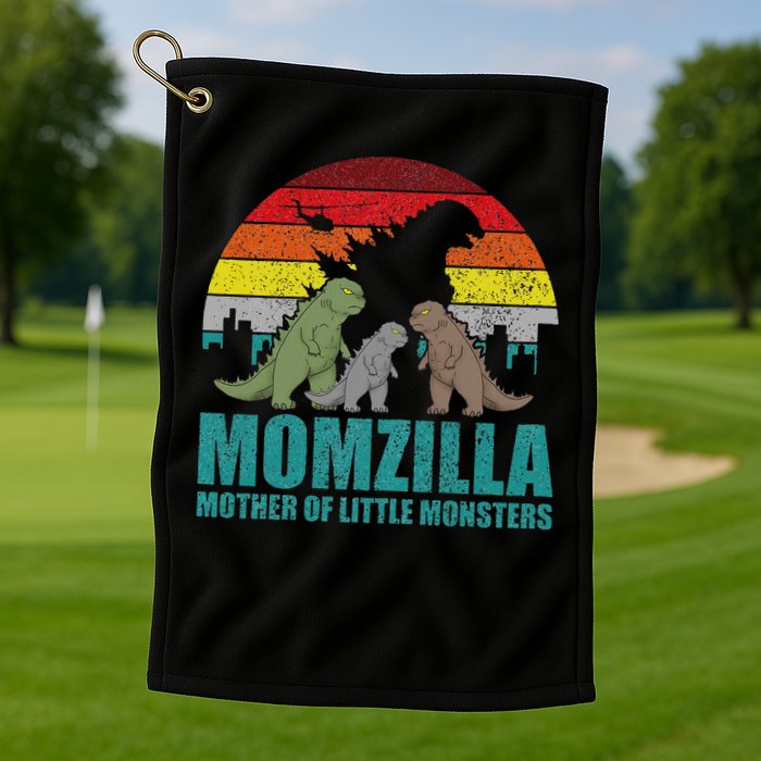 Mothers Day Momzilla Mother Of Little Monsters Golf Towel