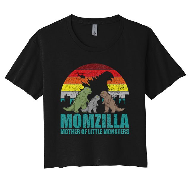 Mothers Day Momzilla Mother Of Little Monsters Crop Top