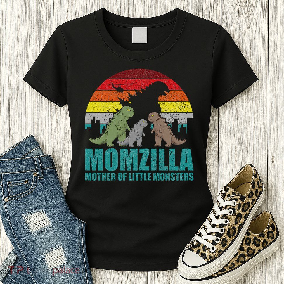 Mothers Day Momzilla Mother Of Little Monsters Womens T-Shirt