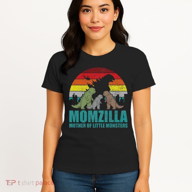 Mothers Day Momzilla Mother Of Little Monsters Womens T-Shirt