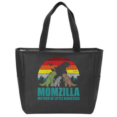 Mothers Day Momzilla Mother Of Little Monsters Zip Tote Bag