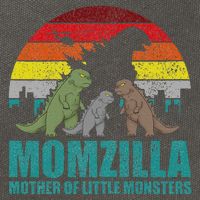 Mothers Day Momzilla Mother Of Little Monsters Cotton Canvas Backpack