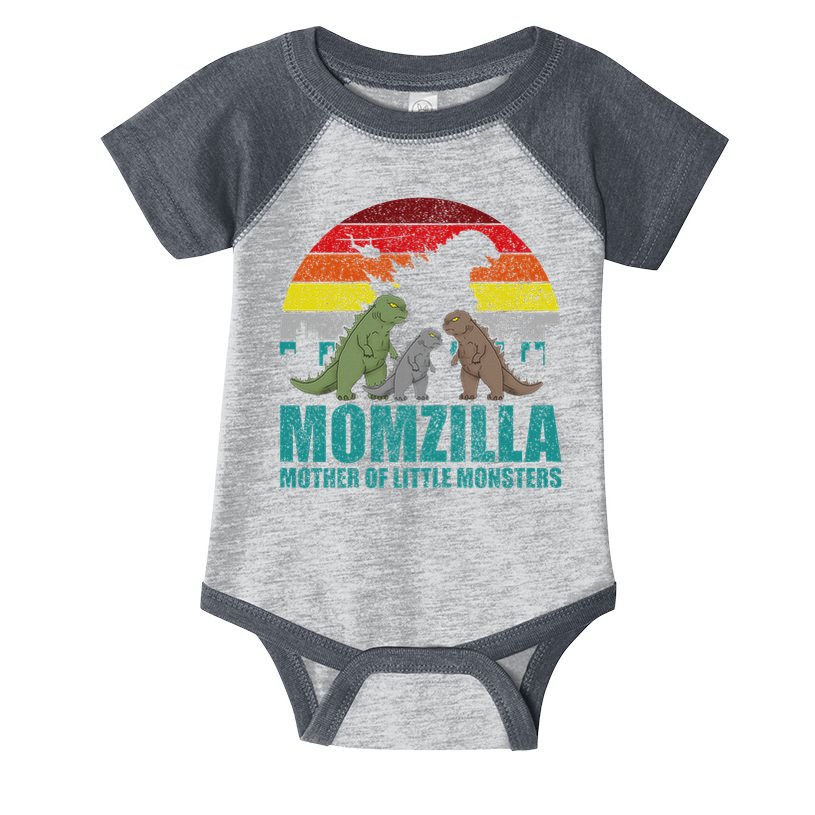 Mothers Day Momzilla Mother Of Little Monsters Infant Baby Jersey Bodysuit