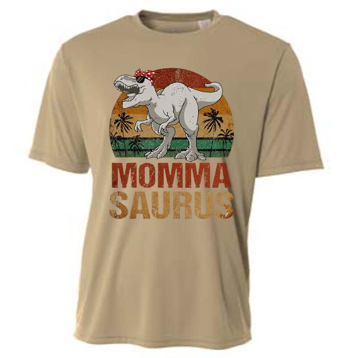 Mommasaurus Dinosaur Momma Saurus Vintage Mother's Day Cooling Performance Crew T-Shirt