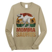 Mommasaurus Dinosaur Momma Saurus Vintage Mother's Day Long Sleeve Shirt