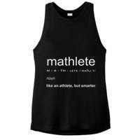 Mathlete Definition Nerd Geek Math Gifts Funny Math Ladies PosiCharge Tri-Blend Wicking Tank